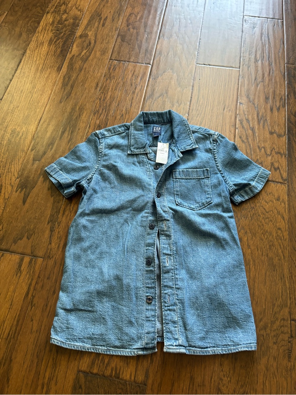 GAP Denim Boy’s Button Down Short-Sleeve Shirt